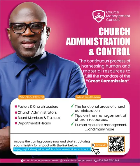 CHURCH ADMINISTRATION AND CONTROL